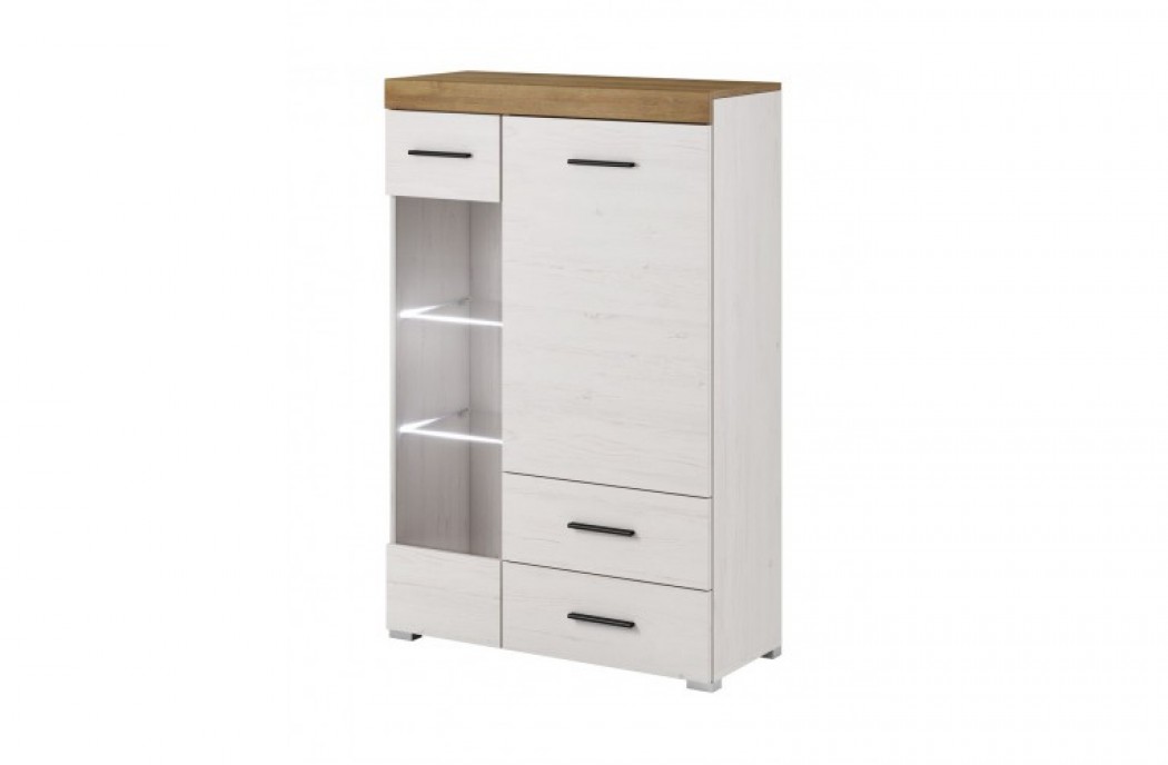 Living Room Furniture Falco Wall Unit Set Oak/ White