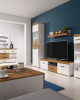 Living Room Furniture Falco Wall Unit Set Oak/ White