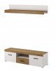 Living Room Furniture Falco Wall Unit Set Oak/ White