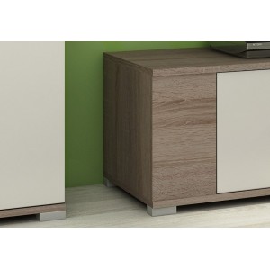 Living Room Furniture Foxy Wall Unit Set Truffle Oak / White